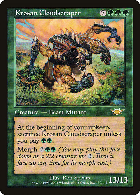 【Foil】【EN】クローサの雲掻き獣/Krosan Cloudscraper [LGN] 緑R No.130
