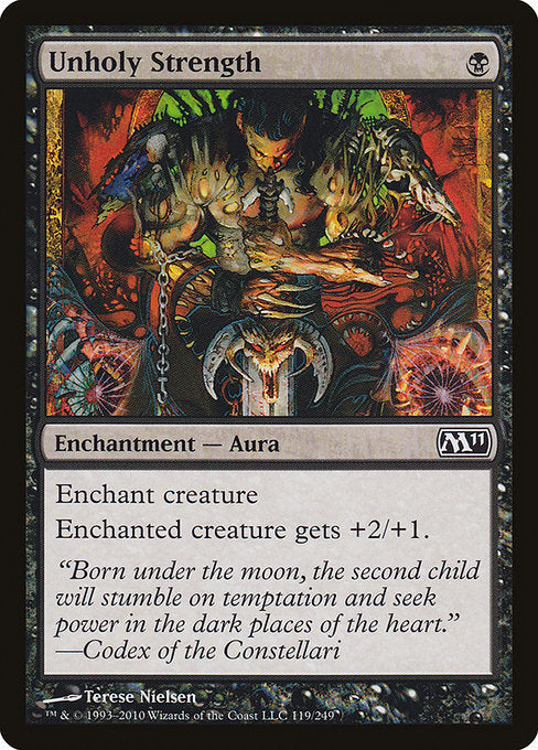 【Foil】【EN】邪悪なる力/Unholy Strength [M11] 黒C No.119
