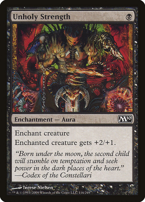 【Foil】【EN】邪悪なる力/Unholy Strength [M10] 黒C No.116