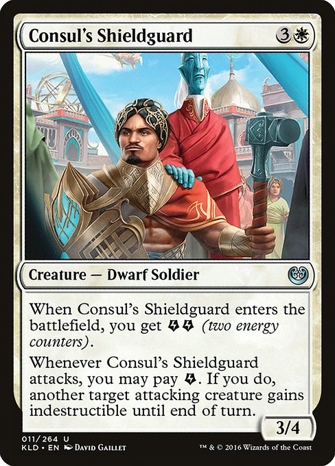 【Foil】【EN】領事の盾護員/Consul's Shieldguard [KLD] 白U No.11