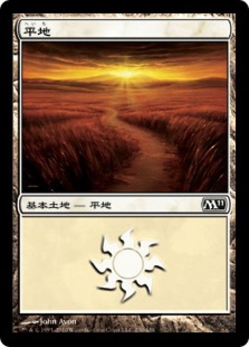 【Foil】【JP】平地/Plains [M11] 無C No.230