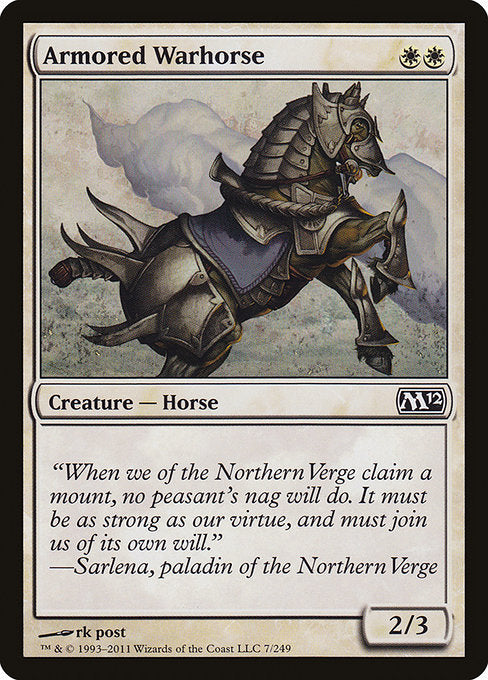 【Foil】【EN】鎧の軍馬/Armored Warhorse [M12] 白C No.7