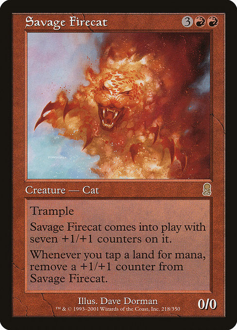 【Foil】【EN】凶暴な火猫/Savage Firecat [ODY] 赤R No.218