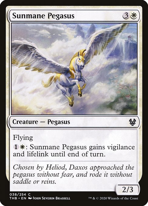 【EN】陽光たてがみのペガサス/Sunmane Pegasus [THB] 白C No.38
