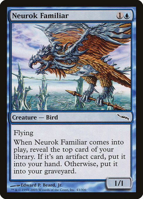 【Foil】【EN】ニューロックの使い魔/Neurok Familiar [MRD] 青C No.43