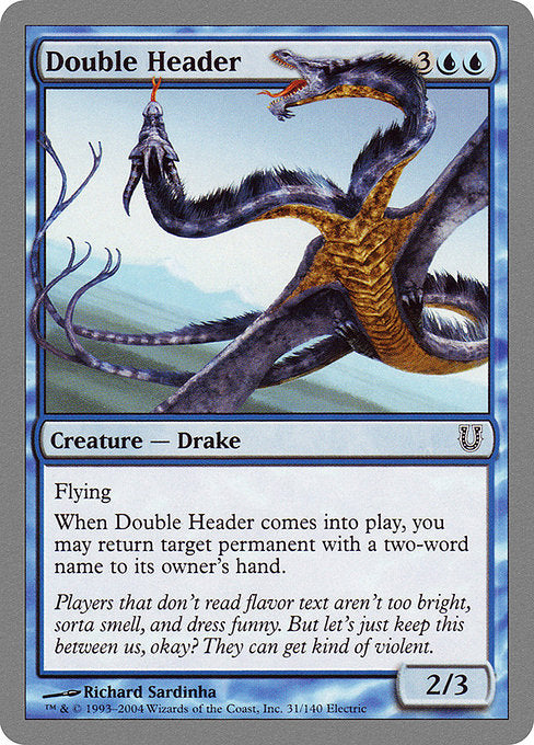 【Foil】【EN】Double Header [UNH] 青C No.31