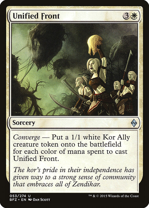 【Foil】【EN】統一戦線/Unified Front [BFZ] 白U No.53