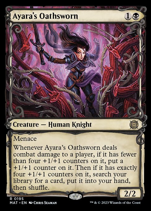 【HaloFoil】【EN】アヤーラの誓約者/Ayara's Oathsworn [MAT] 黒R No.195