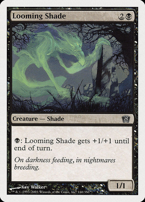 【Foil】【EN】立ちはだかる影/Looming Shade [8ED] 黒C No.140