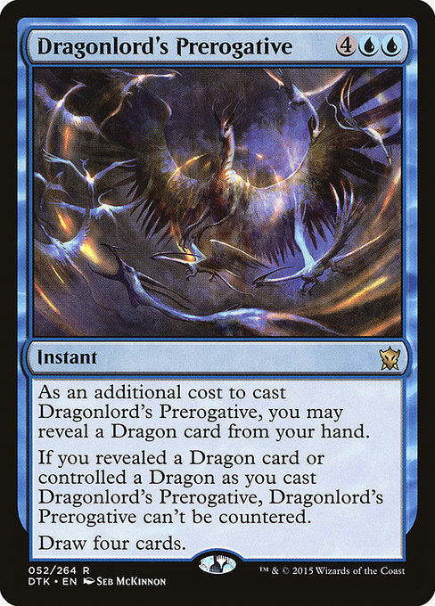 【Foil】【EN】龍王の大権/Dragonlord's Prerogative [DTK] 青R No.52