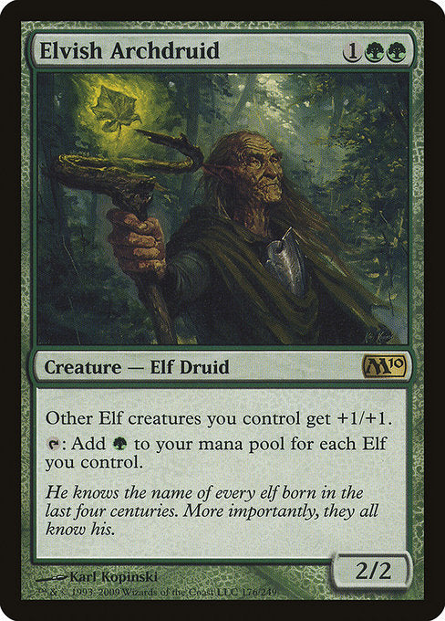 【Foil】【EN】エルフの大ドルイド/Elvish Archdruid [M10] 緑R No.176
