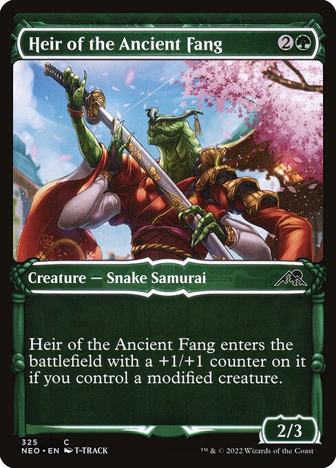 【Foil】【EN】古の牙を継ぐ者/Heir of the Ancient Fang [NEO] 緑C No.325