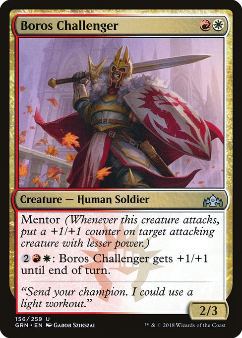 【Foil】【EN】ボロスの挑戦者/Boros Challenger [GRN] 金U No.156