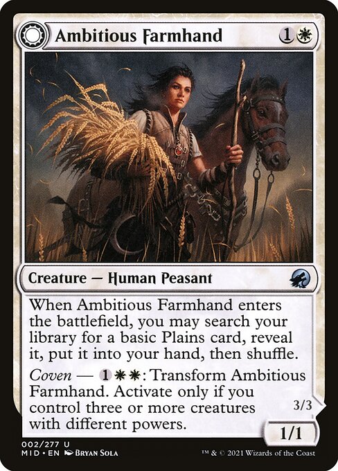 【Foil】【EN】Ambitious Farmhand // Seasoned Cathar [MID] 混U No.2