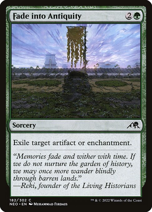 【Foil】【EN】古代への衰退/Fade into Antiquity [NEO] 緑C No.182