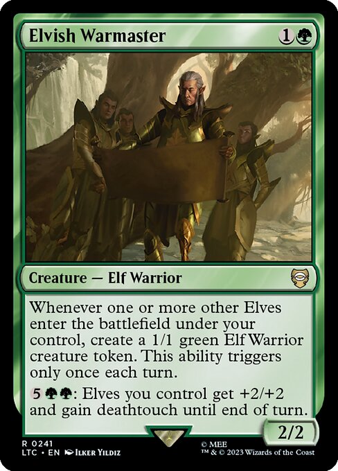 【EN】エルフの戦練者/Elvish Warmaster [LTC] 緑R No.241
