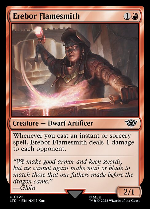 【Foil】【EN】エレボール山の炎鍛冶/Erebor Flamesmith [LTR] 赤C No.122