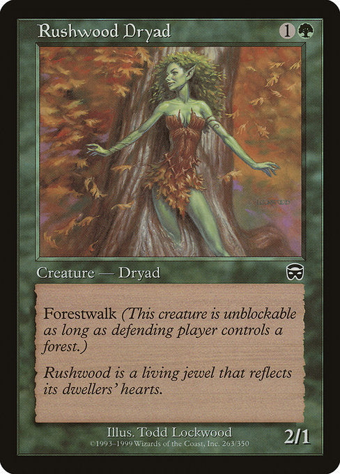 【Foil】【EN】ラッシュウッドのドライアド/Rushwood Dryad [MMQ] 緑C No.263