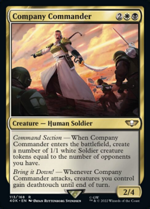 【Foil】【EN】Company Commander [40K] 金R No.113★