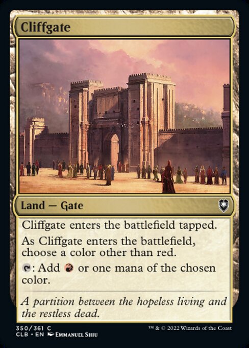 【Foil】【EN】崖門/Cliffgate [CLB] 無C No.350