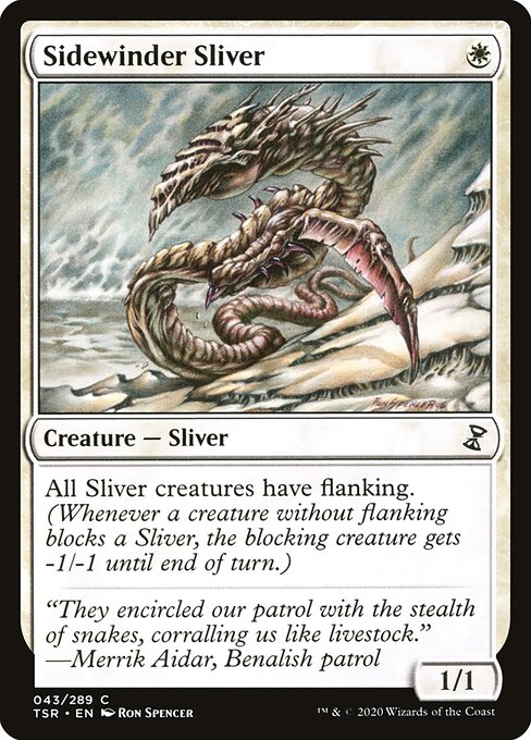 【Foil】【EN】横這スリヴァー/Sidewinder Sliver [TSR] 白C No.43