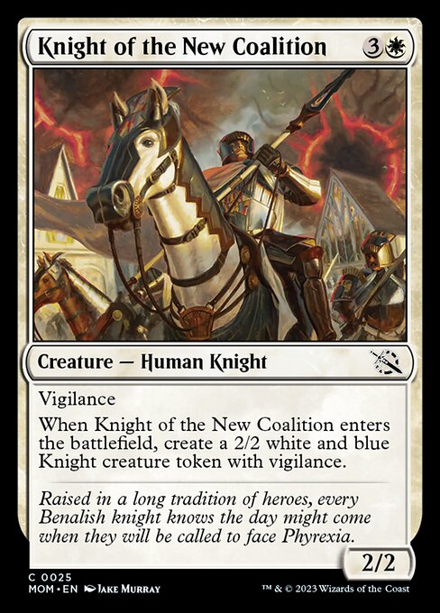 【EN】新たな連合の騎士/Knight of the New Coalition [MOM] 白C No.25