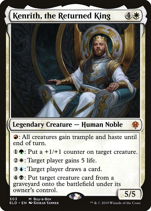 【Foil】【EN】帰還した王、ケンリス/Kenrith, the Returned King [ELD] 白M No.303