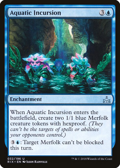 【Foil】【EN】水中からの侵略/Aquatic Incursion [RIX] 青U No.32