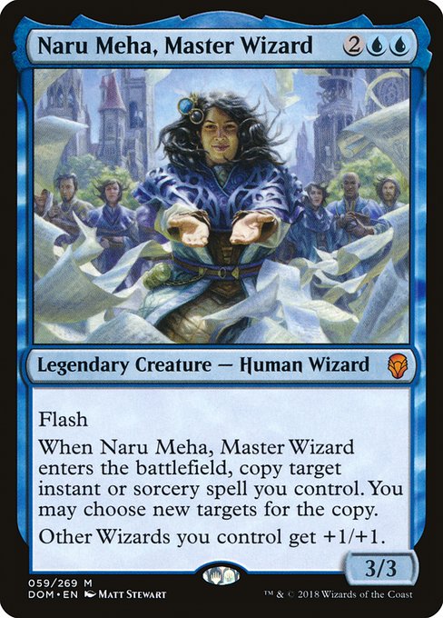 【Foil】【EN】練達の魔術師、ナル・メハ/Naru Meha, Master Wizard [DOM] 青M No.59