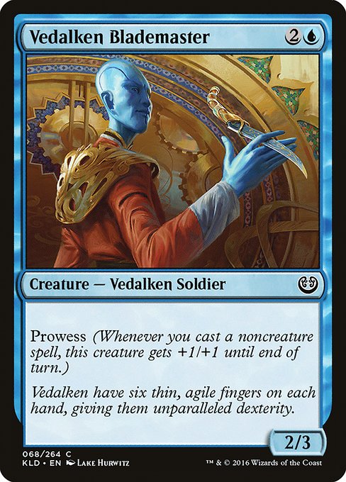 【Foil】【EN】ヴィダルケンの刃の達人/Vedalken Blademaster [KLD] 青C No.68