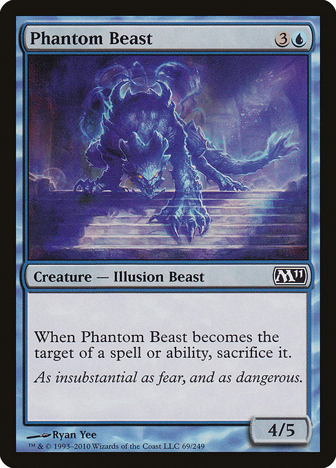 【Foil】【EN】幻影の獣/Phantom Beast [M11] 青C No.69