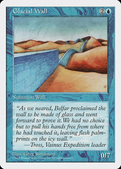 【EN】氷河の壁/Glacial Wall [5ED] 青U No.91