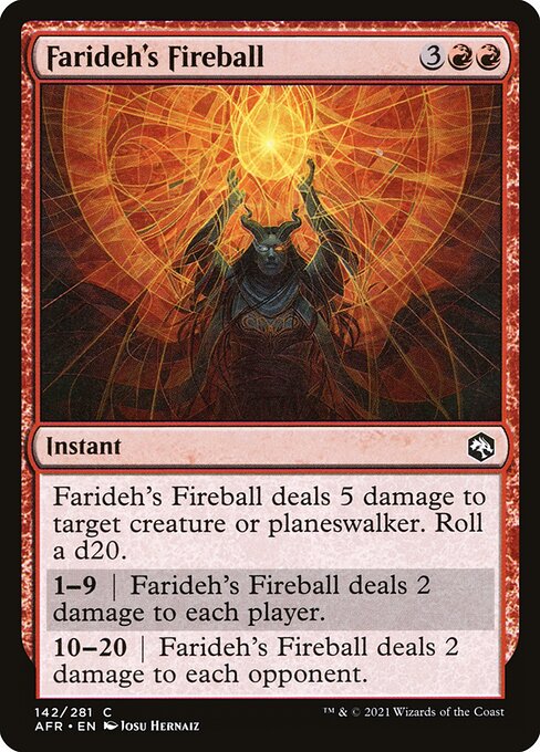 【Foil】【EN】ファリダの火の玉/Farideh's Fireball [AFR] 赤C No.142
