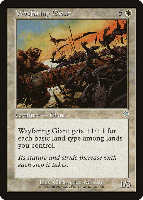 【Foil】【EN】旅する巨人/Wayfaring Giant [INV] 白U No.44