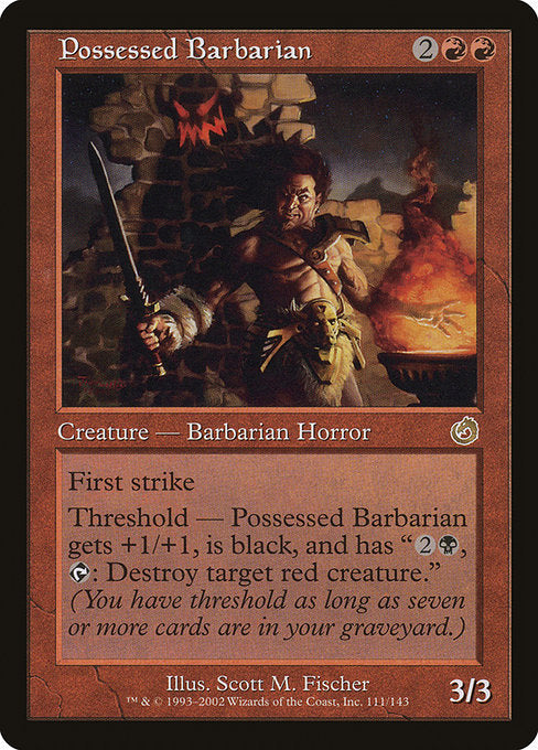 【Foil】【EN】取り憑かれた蛮族/Possessed Barbarian [TOR] 赤R No.111