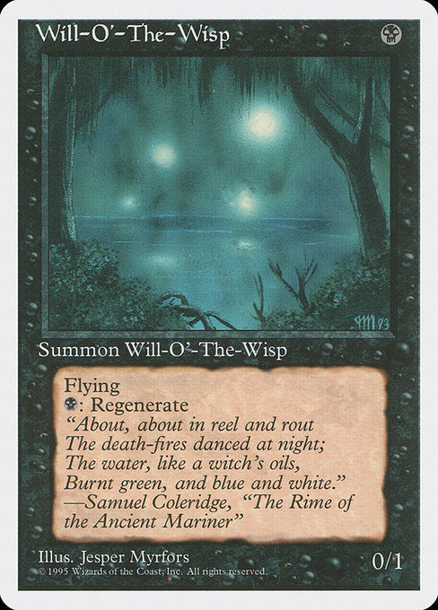 【EN】鬼火/Will-o'-the-Wisp [4ED] 黒R No.171