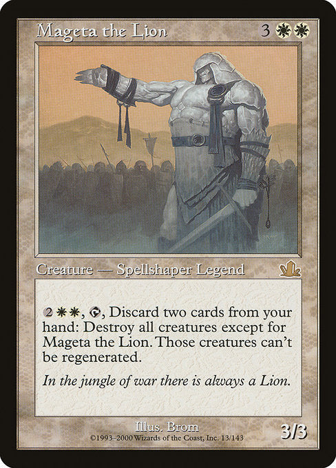 【Foil】【EN】獅子将マギータ/Mageta the Lion [PCY] 白R No.13