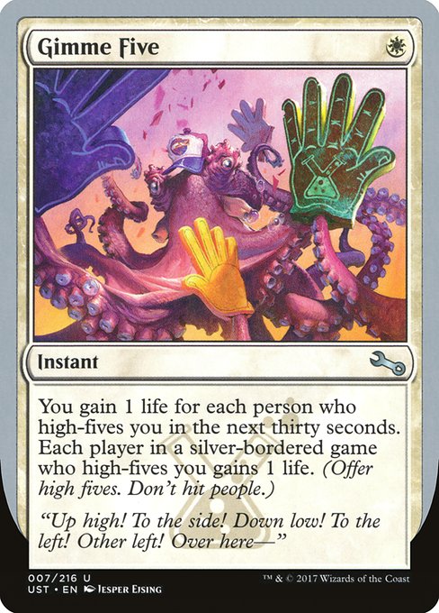 【Foil】【EN】Gimme Five [UST] 白U No.7