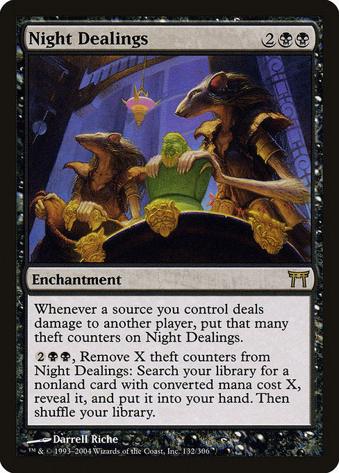 【Foil】【EN】夜の分配/Night Dealings [CHK] 黒R No.132