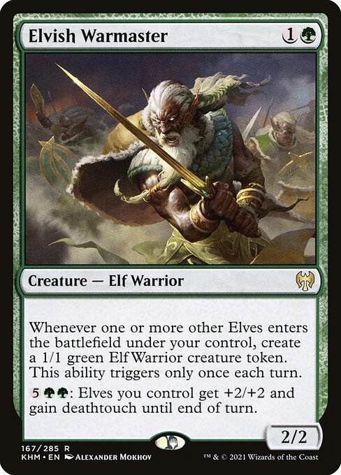 【EN】エルフの戦練者/Elvish Warmaster [KHM] 緑R No.167