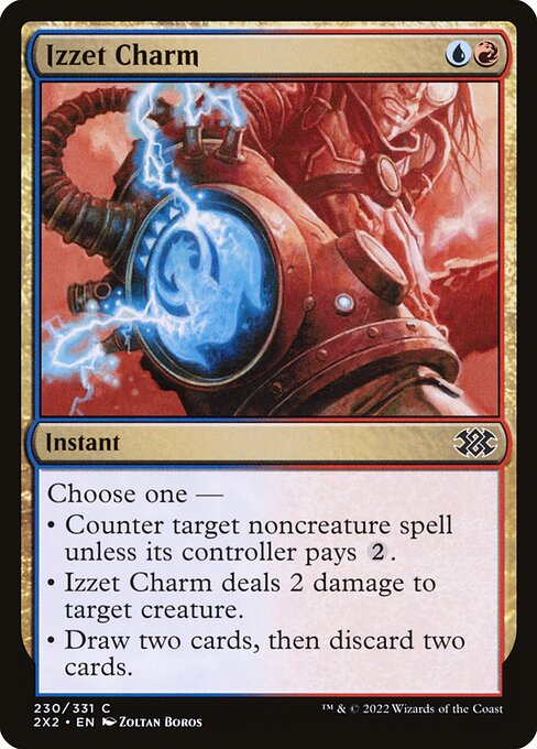 【Foil】【EN】イゼットの魔除け/Izzet Charm [2X2] 金C No.230