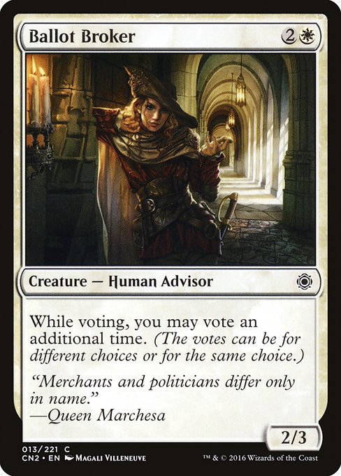 【Foil】【EN】投票の仲買人/Ballot Broker [CN2] 白C No.13