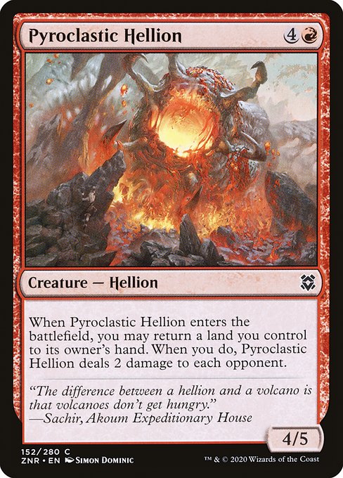 【EN】火砕のヘリオン/Pyroclastic Hellion [ZNR] 赤C No.152