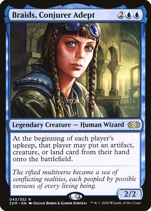 【Foil】【EN】妖術の達人ブレイズ/Braids, Conjurer Adept [2XM] 青R No.43