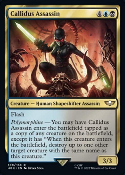 【Foil】【EN】Callidus Assassin [40K] 金R No.109★