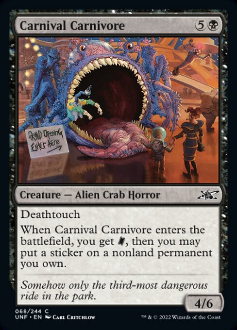 【Foil】【EN】Carnival Carnivore [UNF] 黒C No.68