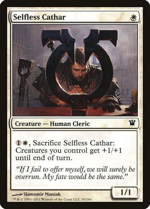 【Foil】【EN】無私の聖戦士/Selfless Cathar [ISD] 白C No.30