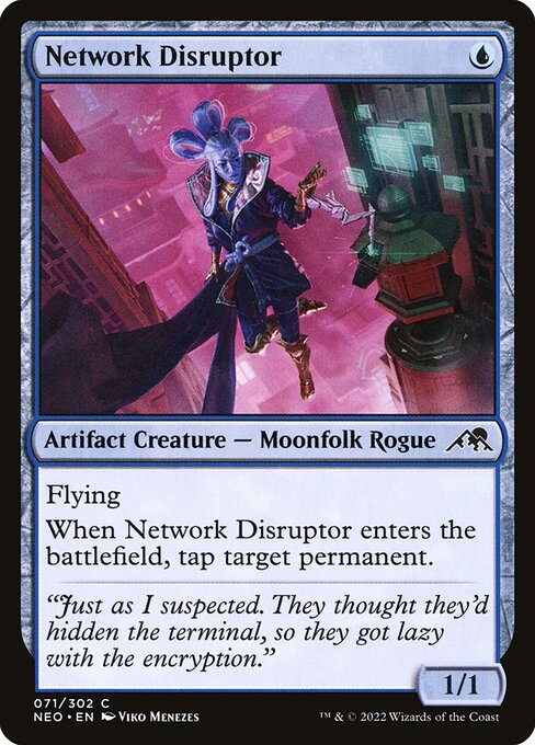 【Foil】【EN】ネットワークの攪乱者/Network Disruptor [NEO] 茶C No.71