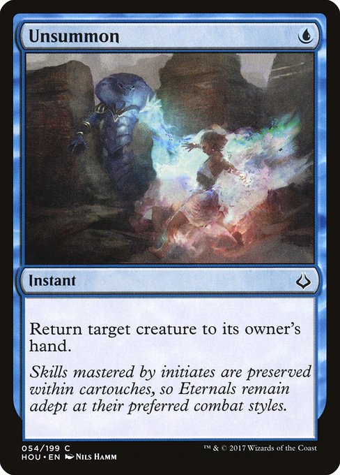 【Foil】【EN】送還/Unsummon [HOU] 青C No.54