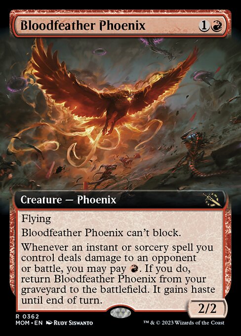 【Foil】【EN】血羽根のフェニックス/Bloodfeather Phoenix [MOM] 赤R No.362